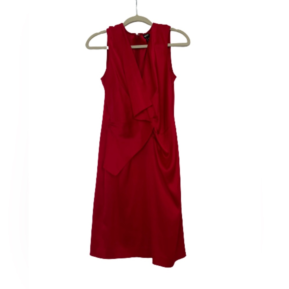 DKNY Red Satin Dress